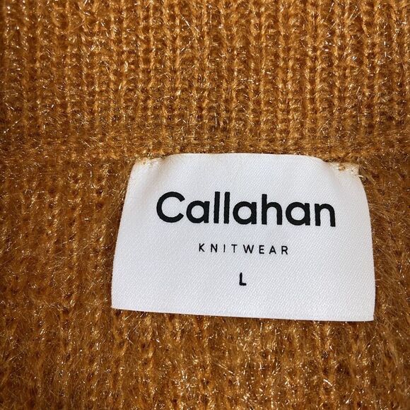 Callahan Knitwear Revolve Genny Mini Skirt Amber Glow Fuzzy Size Large - Picture 3 of 10